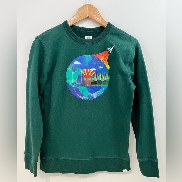 Gap Crew Sweatshirt Moving Earth and Sky Boys XXL 14-16 - Picture 1 of 4